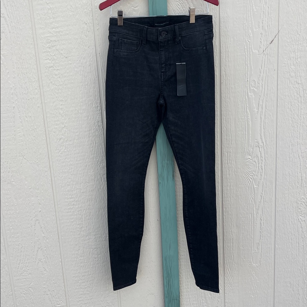 WHBM Jeanie High Rise Denim Legging Jeans Black Size XS NWT